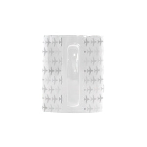 Airplane print pattern Classical White Mug (Fulfilled In US)