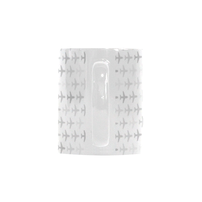 Airplane print pattern Classical White Mug (Fulfilled In US)