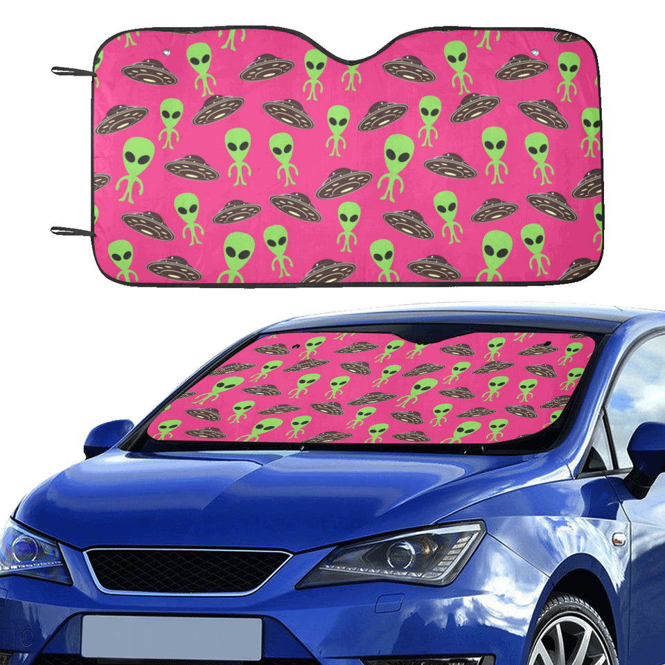 Alien Pattern Print Design 03 Car Sun Shade