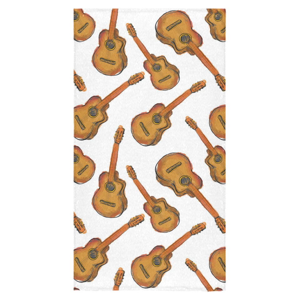 Paint Guitar Pattern Bath Towel