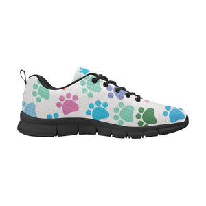 Dog Paws Pattern Print Design 01 Men's Breathable Sneakers ( Model 055)