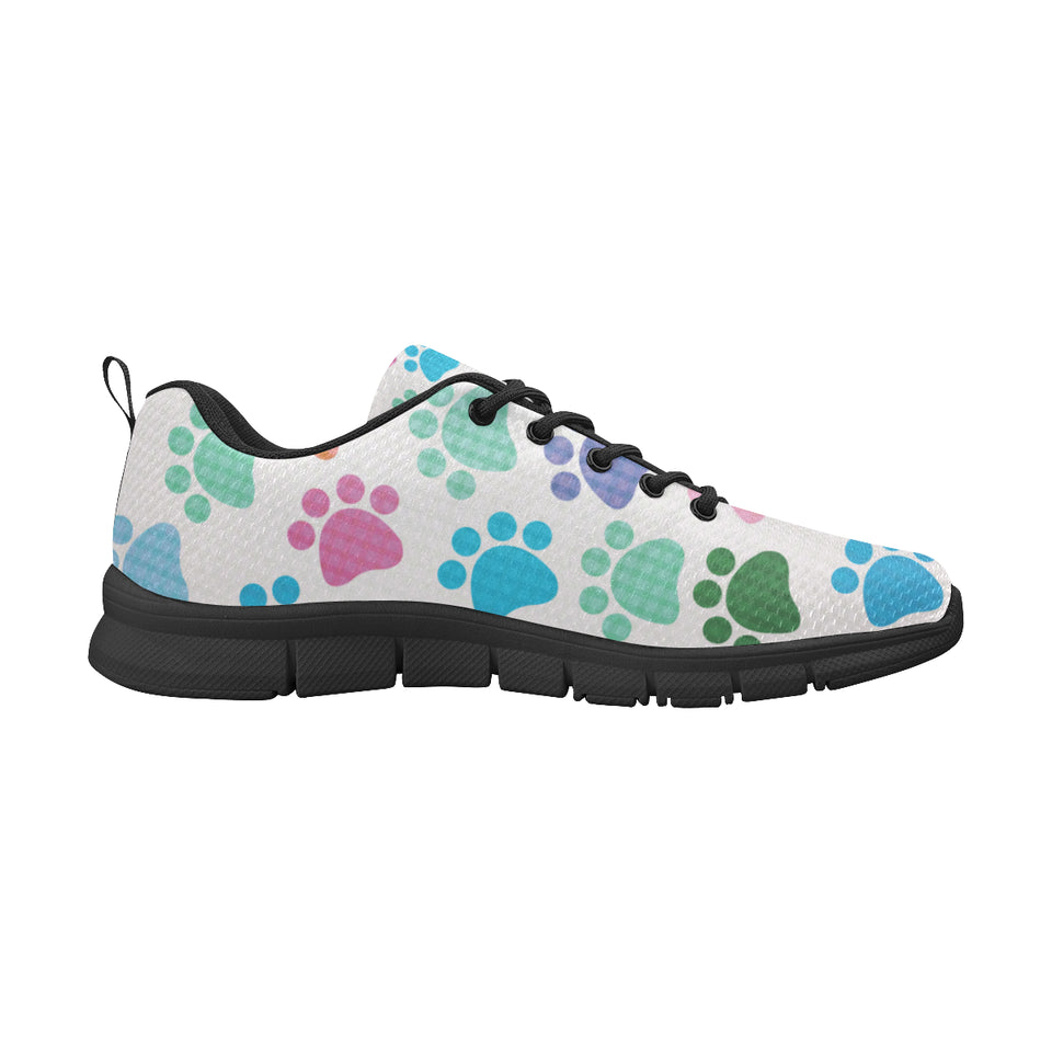 Dog Paws Pattern Print Design 01 Men's Breathable Sneakers ( Model 055)