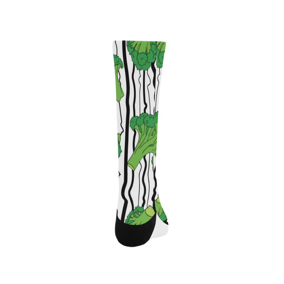 Cool Broccoli pattern Crew Socks