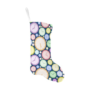 Colorful clock background Christmas Stocking