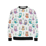 Cute owl pattern Men's Crew Neck Sweatshirt