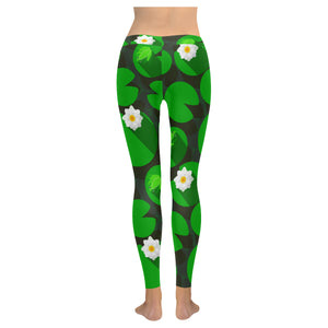 Frog waterlily pattern Women's Legging Fulfilled In US
