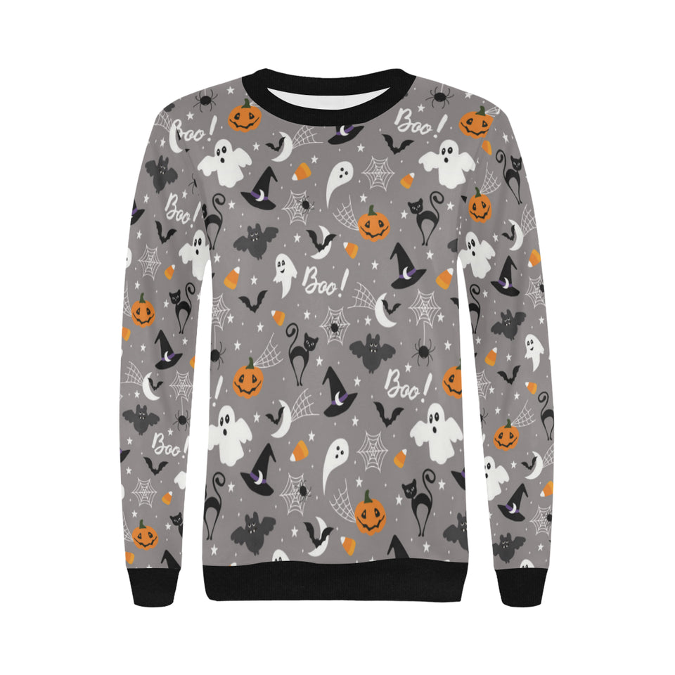 Halloween design pattern Women's Crew Neck Sweatshirt