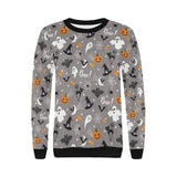 Halloween design pattern Women's Crew Neck Sweatshirt