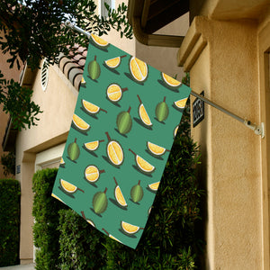 Durian pattern green background House Flag Garden Flag
