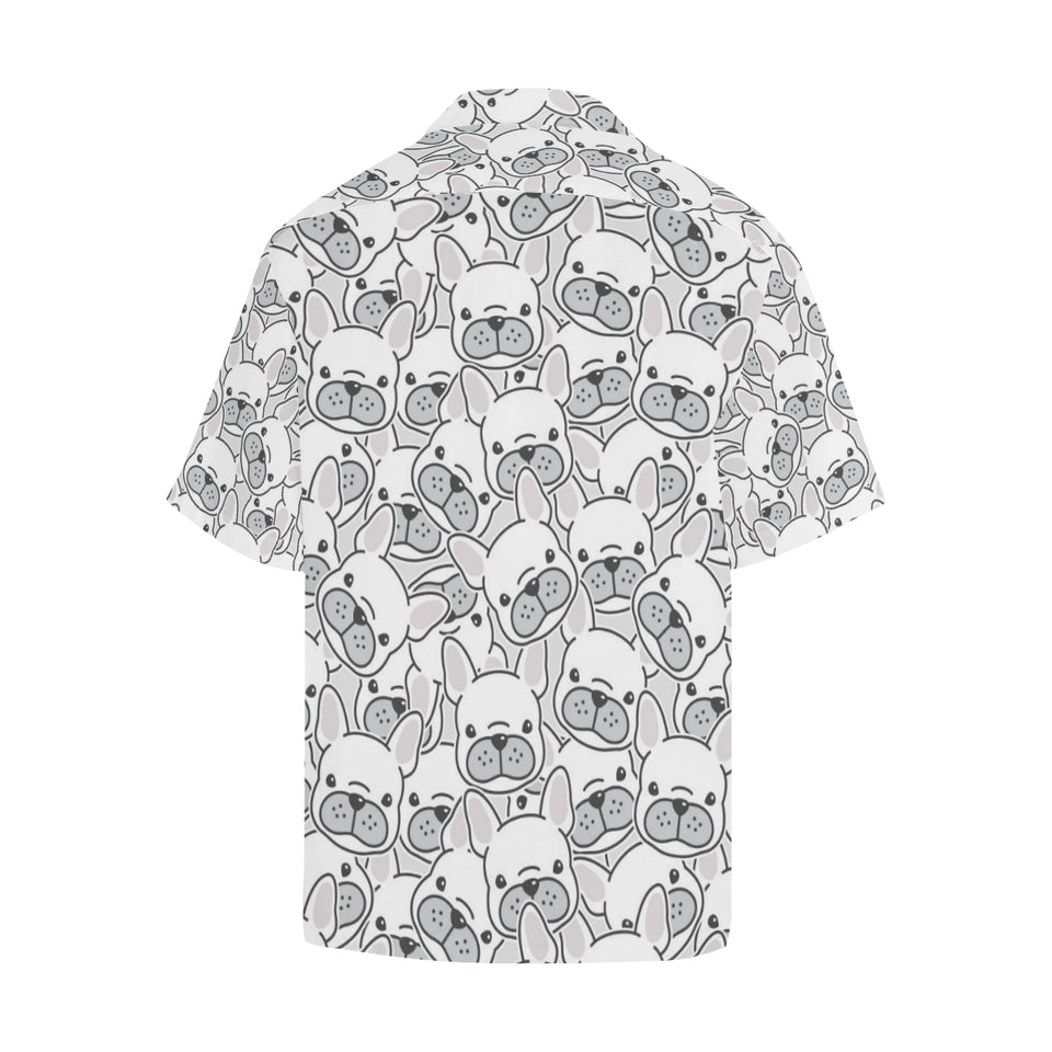 Cute french bulldog head pattern Men's All Over Print Hawaiian Shirt