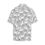 Cute french bulldog head pattern Men's All Over Print Hawaiian Shirt
