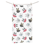 French bulldog cup paw pattern Bath Towel