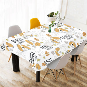 Cute beagle dog pattern background Tablecloth