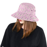 Lavender pattern pink background Unisex Bucket Hat