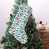 Red White sailboat wave background Christmas Stocking