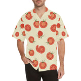 Tomato dot background Men's All Over Print Hawaiian Shirt