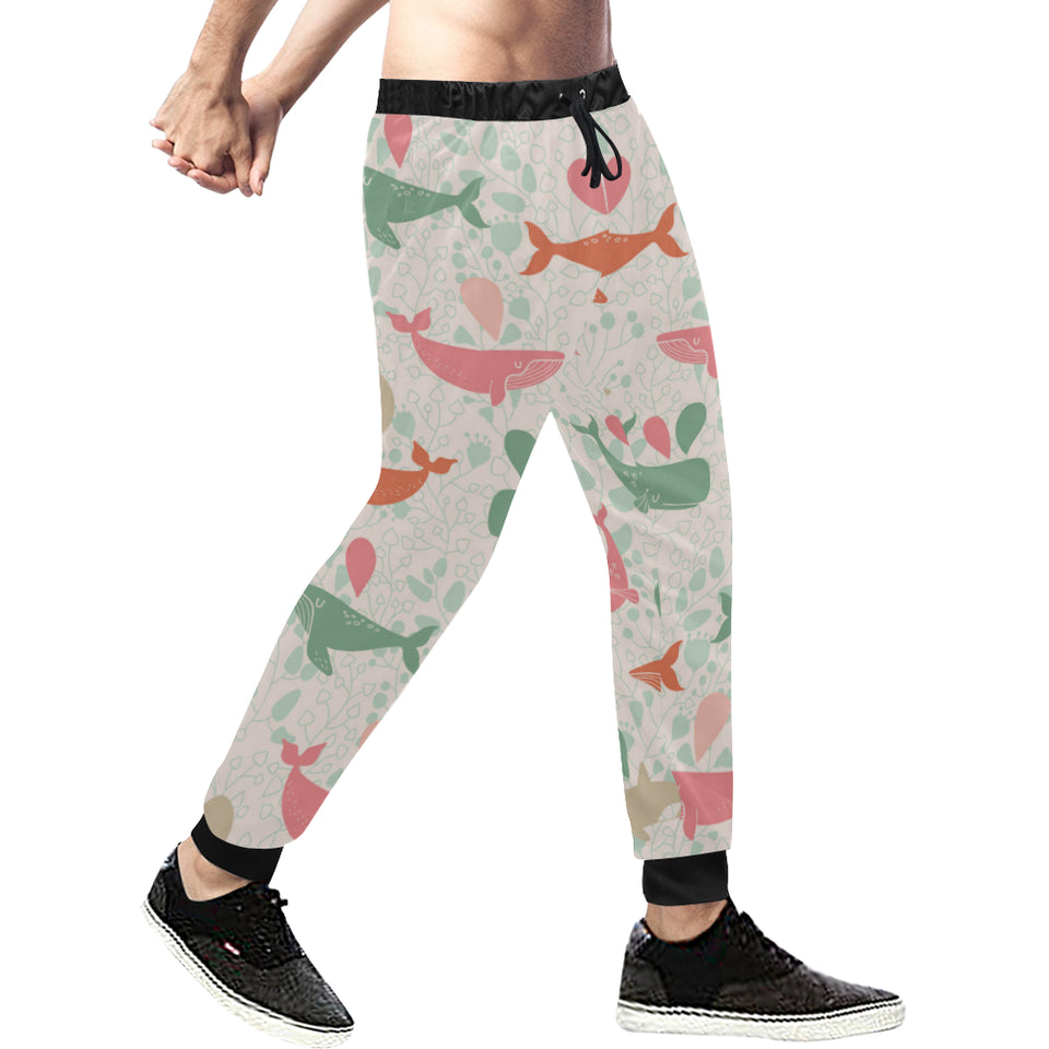 Cute whale pattern Unisex Casual Sweatpants