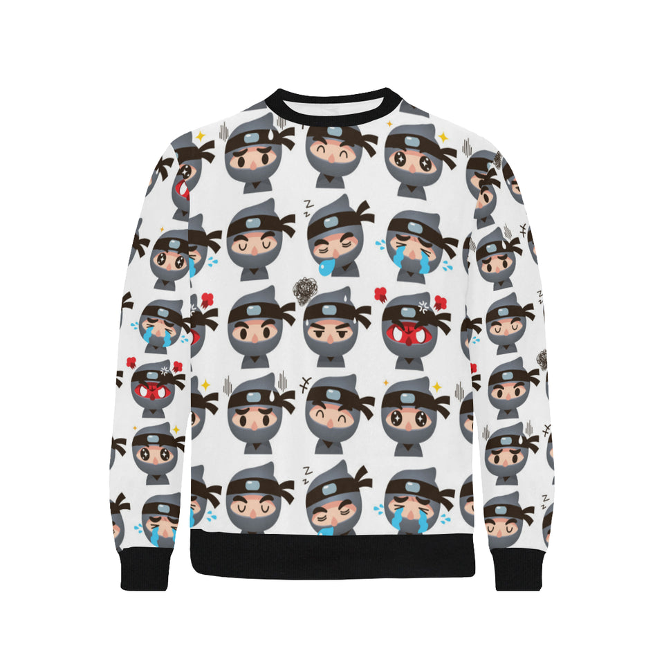 Cute ninja design pattern Men's Crew Neck Sweatshirt