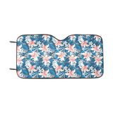 Hibiscus Pattern Print Design 02 Car Sun Shade