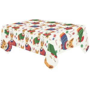 Corgi Christmas Pattern Tablecloth