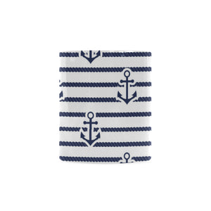 Anchor rope nautical  pattern Classical White Mug (Fulfilled In US)