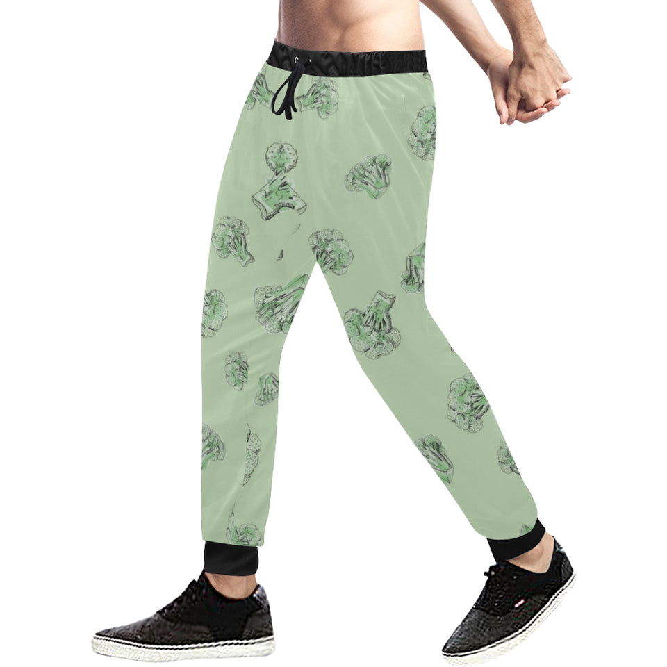 broccoli sketch pattern Unisex Casual Sweatpants