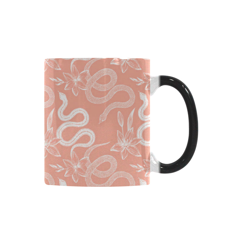Snake lilies flower pattern Morphing Mug Heat Changing Mug