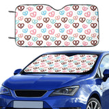 Pretzels Pattern Print Design 04 Car Sun Shade