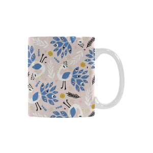 Cute peacock pattern Classical White Mug (Fulfilled In US)