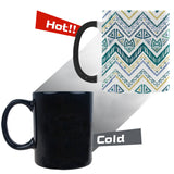 zigzag  chevron paint design pattern Morphing Mug Heat Changing Mug