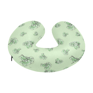 broccoli sketch pattern U-Shaped Travel Neck Pillow