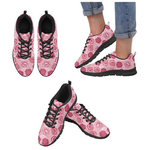 Rose Pattern Print Design 02 Women's Sneaker Shoes