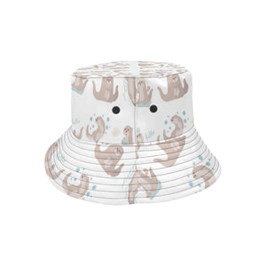 Cute sea otters pattern Unisex Bucket Hat