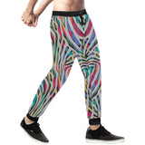 Colorful zebra skin pattern Unisex Casual Sweatpants