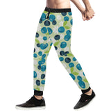 blueberry flower pattern Unisex Casual Sweatpants