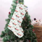 Cute dachshund bone pattern Christmas Stocking