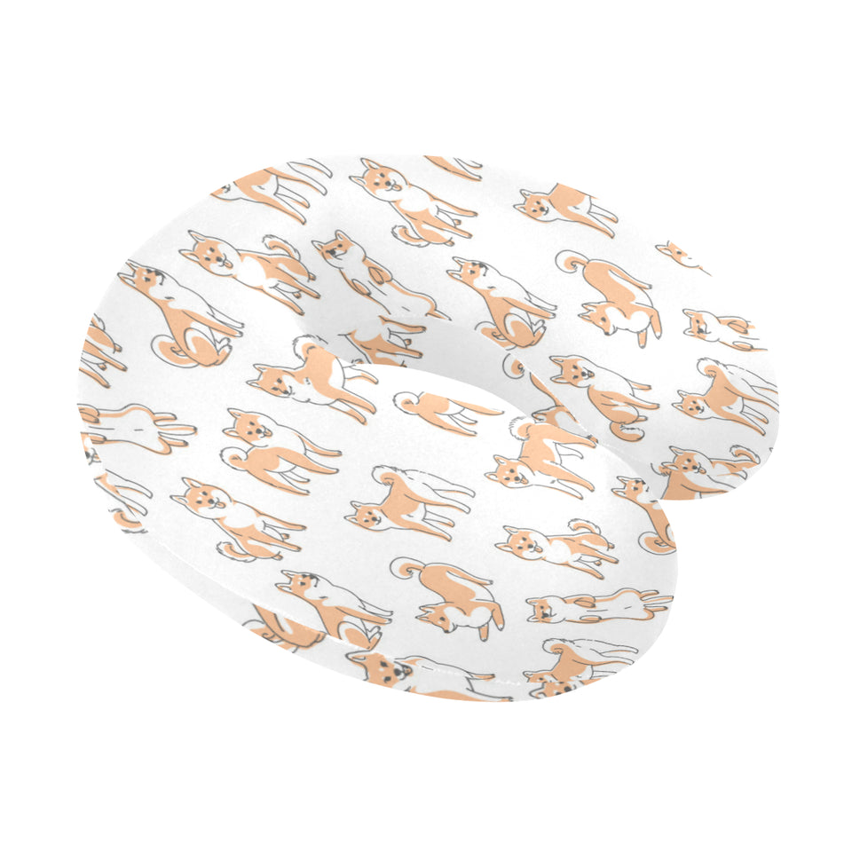 shiba inu dog pattern U-Shaped Travel Neck Pillow