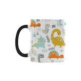 Cute funny kids dinosaurs pattern Morphing Mug Heat Changing Mug