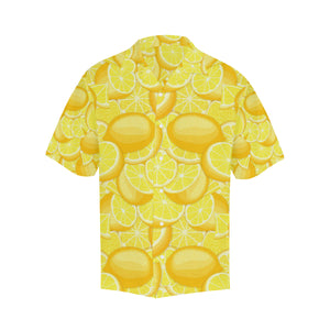 lemon pattern Men's All Over Print Hawaiian Shirt