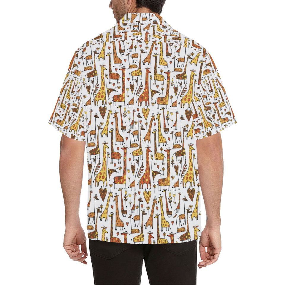 Giraffe Pattern Print Design 04 Men's All Over Print Hawaiian Shirt (Model T58)