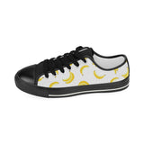 Banana pattern Kids' Boys' Girls' Low Top Canvas Shoes Black