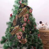 Horse head wild roses pattern Christmas Stocking