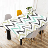 zigzag chevron paint pattern Tablecloth