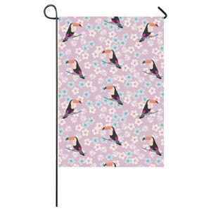 Beautiful toucan flower leaves House Flag Garden Flag