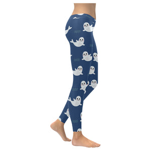 Cute white baby sea lion seal pattern Women's Legging Fulfilled In US