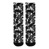 Crow illustration pattern Crew Socks