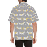 Cute dachshund dog pattern Men's All Over Print Hawaiian Shirt