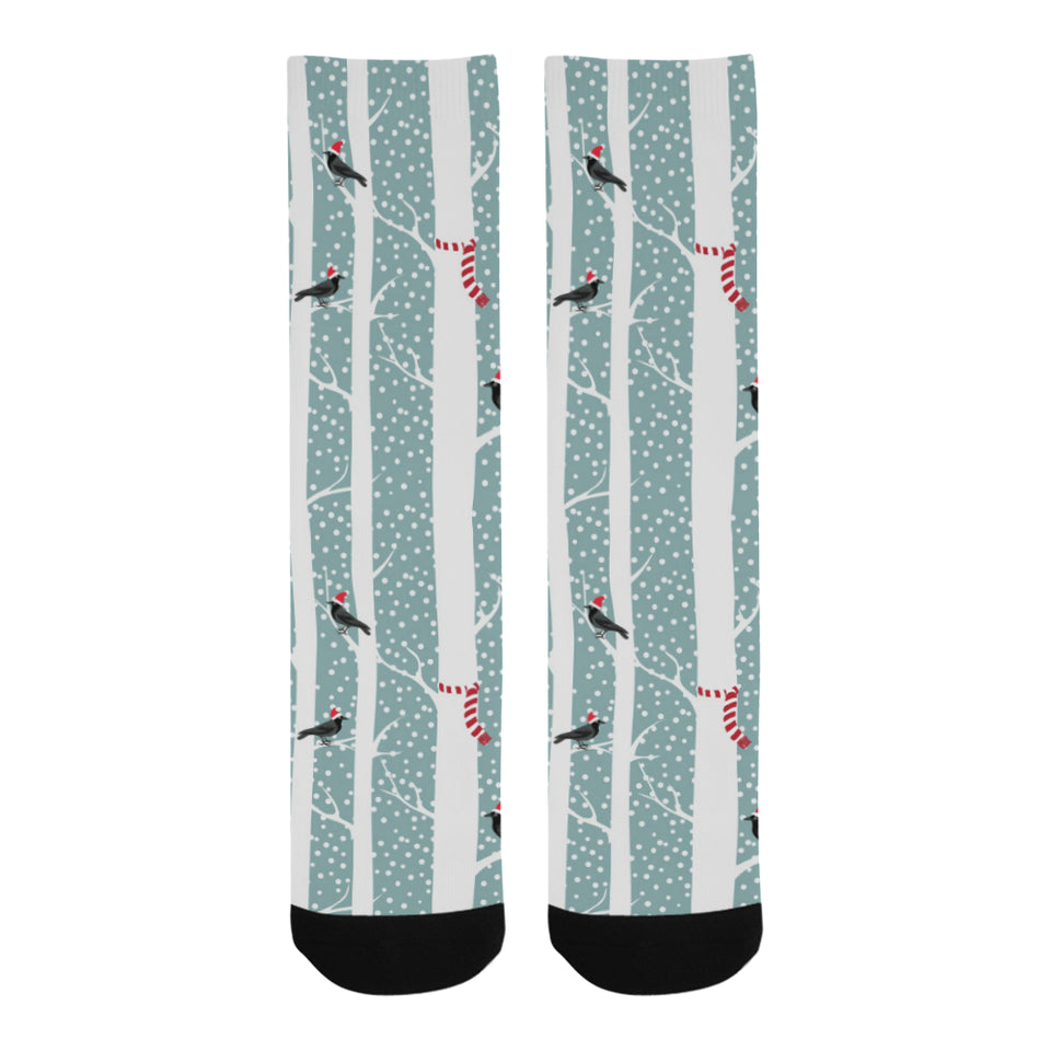 Crows christmas hat scarf Crew Socks