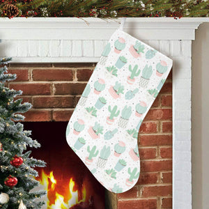 Pastel color cactus pattern Christmas Stocking