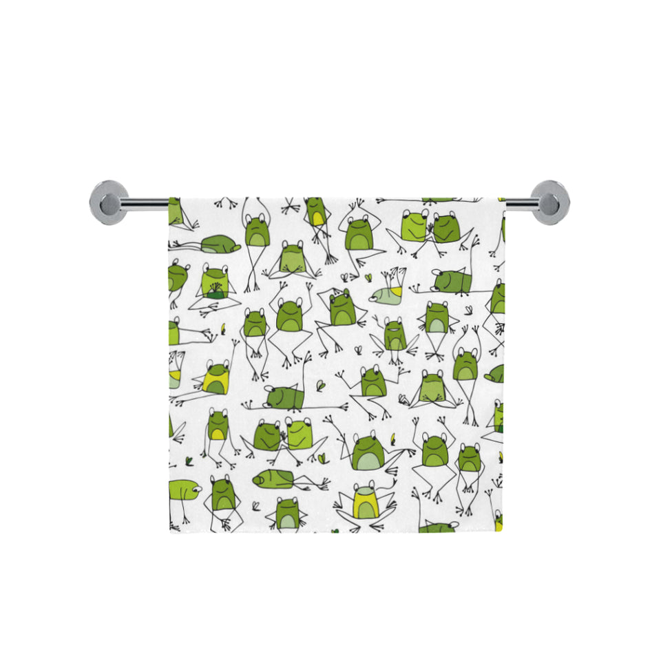 Sketch funny frog pattern Bath Towel
